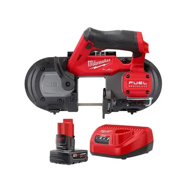 Milwaukee 2529-20-48-59-2440, bundle: M12 FUEL 12V Lithium-Ion Cordless Compact Band Saw W/M12 4.0 Ah Starter Kit