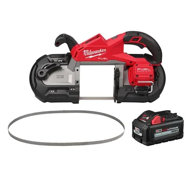 Milwaukee 2929-20-48-11-1865-48-39-0601, bundle: M18 FUEL 18V Deep Cut Band Saw w/6.0Ah Battery & Extreme Metal Band Saw Blade (3-Pk)