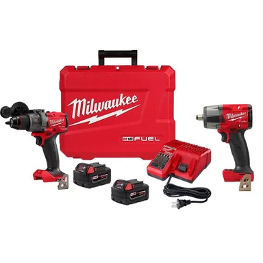 Milwaukee 2904-22-2962-20, bundle: M18 Fuel 18-V Lithium-Ion Brushless Cordless 1/2 in. Hammer Drill Driver Kit with M18 FUEL 1/2 in. Impact Wrench