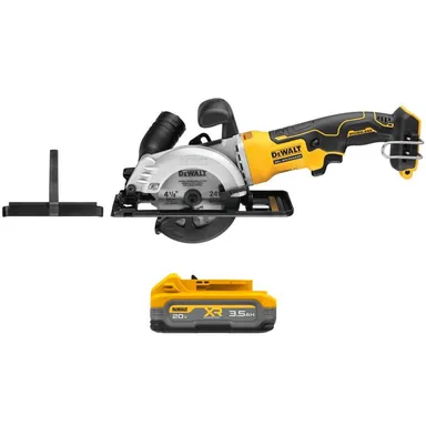 DeWalt DCS571BWDCBP320, bundle: ATOMIC 20V MAX Lithium-Ion Cordless Brushless 4-1/2 in. Circular Saw with 20V MAX XR POWERSTACK 3.5 Ah Battery Pack