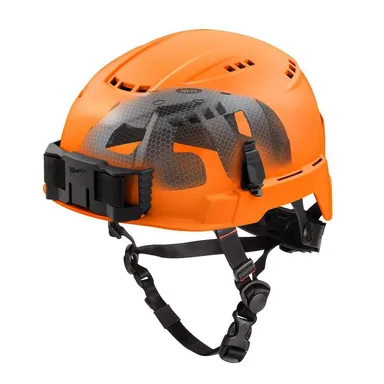 Milwaukee 48-73-1362, accessory: BOLT Orange Type 2 Class C Vented Safety Helmet with IMPACT-ARMOR Liner (photograph from the Home Depot listing)