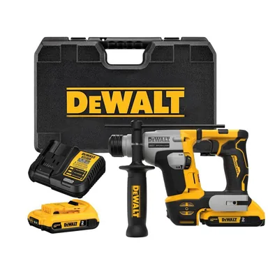 DeWalt DCH172D2, kit: 20V Max Lithium-Ion Brushless Cordless 5/8 in. SDS PLUS Rotary Hammer Kit with Two 2.0Ah Batteries and Charger (photograph from the Home Depot listing)