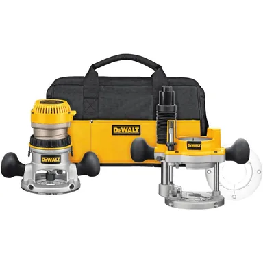 DeWalt DW618PKB, standalone tool: 12 Amp Corded 2-1/4 Horsepower Fixed and Plunge Base Router Kit