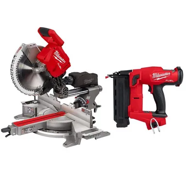 Milwaukee 2739-20-2746-20, bundle: M18 FUEL 18V Lithium-Ion Brushless 12 in. Cordless Dual Bevel Sliding Compound Miter Saw with 18-Gauge Brad Nailer