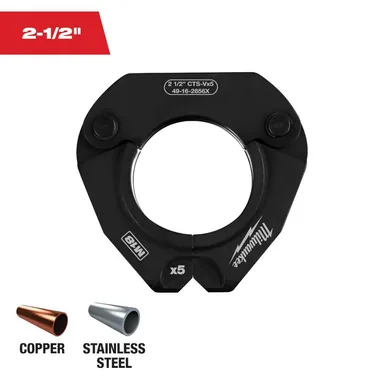 Milwaukee 49-16-2656X, accessory: 2-1/2 in. CTS-V Pivoting Press Ring for M18 FORCE LOGIC Press Tools (photograph from the Home Depot listing)