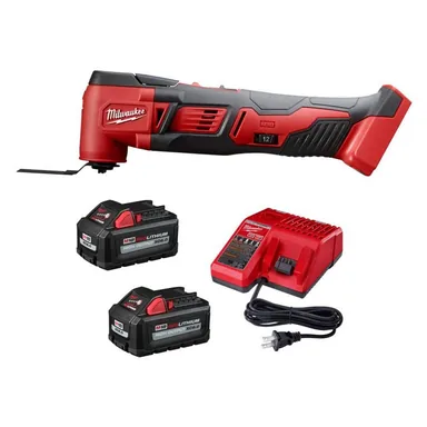 Milwaukee 2626-20-48-59-1862S, bundle: M18 18V Lith-Ion Cordless Oscillating Multi-Tool w/ (2) Battery & Charger Kit