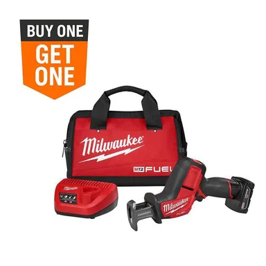 Milwaukee 2520-21XC, kit: M12 FUEL 12V Lithium-Ion Brushless Cordless HACKZALL Reciprocating Saw Kit w/ One 4.0Ah Batteries Charger & Tool Bag