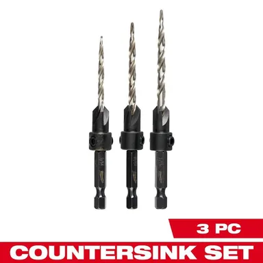 Milwaukee 48-13-5003, accessory: #6/#8/#10 Wood Countersink Drill Bit Set (3-Piece)