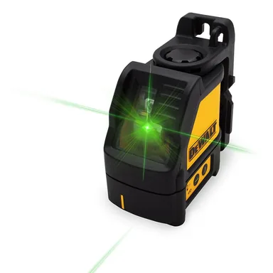 DeWalt DW088CG, standalone tool: 100 ft. Green Self-Leveling Cross Line Laser Level with (3) AA Batteries & Case