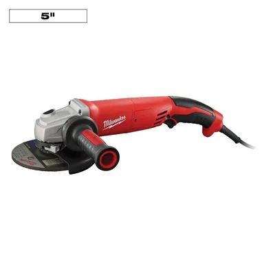 Milwaukee 6124-31, kit: 13 Amp 5 in. Small Angle Grinder with Trigger Grip
