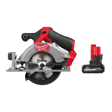 Milwaukee 2521-20-48-11-2450, bundle: M12 FUEL 12V Lithium-Ion Brushless 5-3/8 in. Cordless Circular Saw w/ M12 12V XC High Output 5.0 Ah Battery Pack