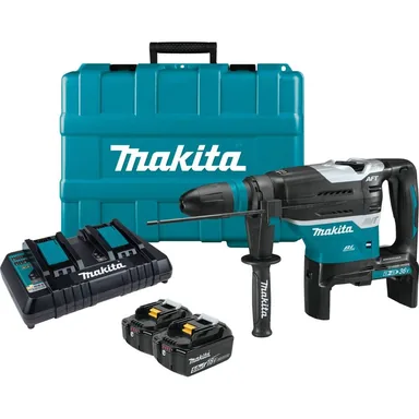 Makita XRH07PTUN, kit: Makita XRH07PTUN 36V (18V X2) LXT Brushless 1-9/16" SDS-MAX Advanced AVT Rotary Hammer Kit, AFT, AWS (5.0Ah)