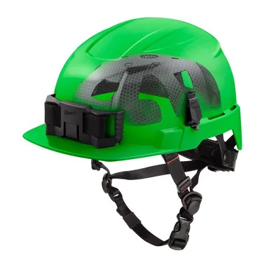 Milwaukee 48-73-1371, accessory: BOLT Green Type 2 Class E Front Brim Safety Helmet with IMPACT-ARMOR Liner (photograph from the Home Depot listing)