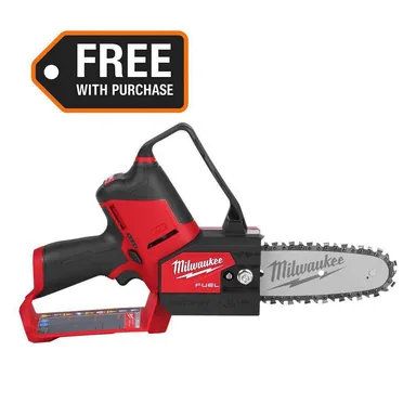 Milwaukee 2527-20, bare tool: M12 FUEL 6 in. 12V Lithium-Ion Brushless Electric Cordless Battery Pruning Saw HATCHET (Tool-Only)