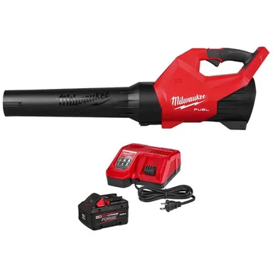 Milwaukee 3017-20-48-59-1881, bundle: M18 FUEL 120 MPH 500 CFM 18V Lithium-Ion Brushless Cordless Handheld Blower (Tool-Only) w/ M18 FORGE 8.0 Ah Starter Kit