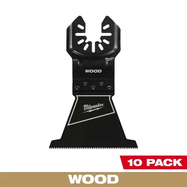 Milwaukee 49-25-1119, accessory: 2-1/2 in. High Carbon Steel Universal Fit Wood Cutting Multi-Tool Oscillating Blade (10-Pack)