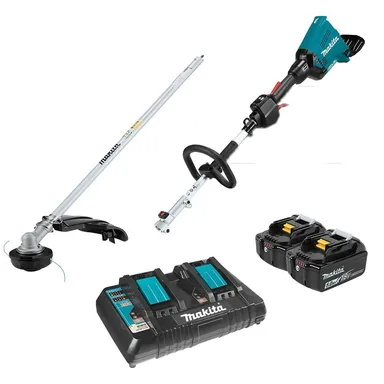 Makita XUX01M5PT, kit: Makita XUX01M5PT 36-Volt 5.0Ah Cordless Couple Shaft Power Head Attachment Kit