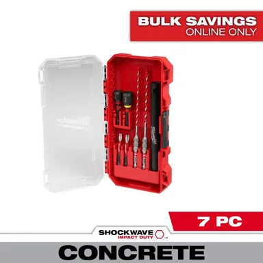 Milwaukee 48-20-9097, accessory: Carbide Hammer Drill Concrete Screw Installation Kit (7-Piece)