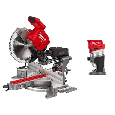 Milwaukee 2739-20-2723-20, bundle: M18 FUEL 18V Lithium-Ion Brushless 12 in. Cordless Dual Bevel Sliding Compound Miter Saw with Compact Router