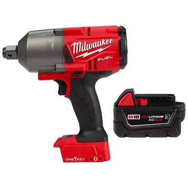 Milwaukee 2864-20-48-11-1850RXX, bundle: M18 FUEL ONE-KEY 18V Lithium-Ion Brushless Cordless 3/4 in. Impact Wrench w Friction Ring w/5.0 ah Resistant Battery