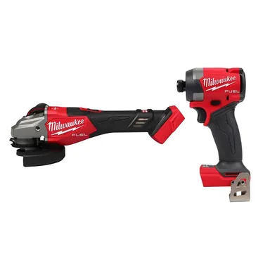 Milwaukee 3671-20-2953-20, bundle: M18 FUEL 18V Lithium-Ion Brushless Cordless 4-1/2 in./6 in. Braking Grinder with Slide Switch w/ Impact Driver