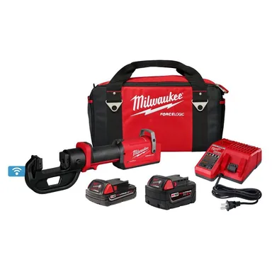 Milwaukee 2878K-22, kit: M18 18V Lithium-Ion Brushless Cordless FORCE LOGIC 12T Kearney Linear Crimper Kit