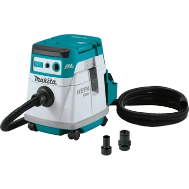 Makita XCV24ZX, bare tool: Makita XCV24ZX 36V (18V X2) LXT Brushless 4 Gallon HEPA Filter Dry Dust Extractor, Tool Only