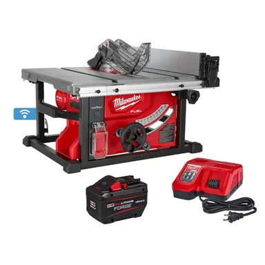 Milwaukee 2736-21HD, kit: M18 FUEL ONE-KEY 18- volt Lithium-Ion Brushless Cordless 8-1/4 in. Table Saw Kit W/(1) 12.0Ah Battery & Rapid Charger