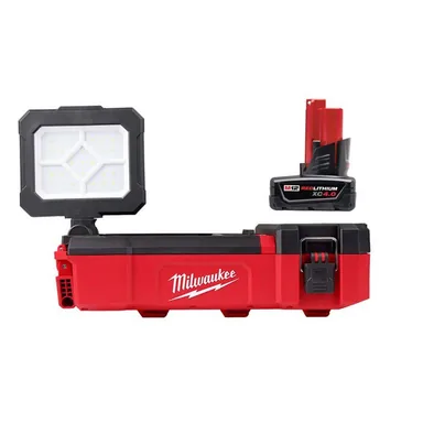 Milwaukee 2356-20-48-11-2440, bundle: M12 12V Lithium-Ion Cordless PACKOUT Flood Light w/USB Charging and M12 XC 4.0 Ah Battery Pack