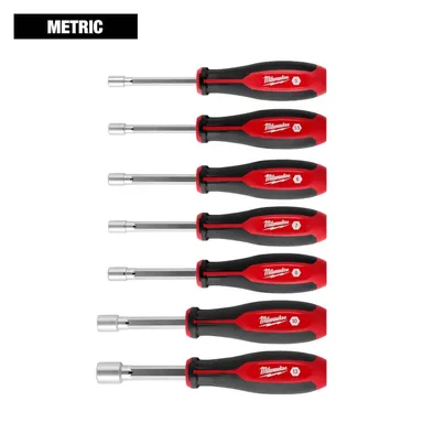 Milwaukee 48-22-2448, unpowered: Metric HollowCore Nut Driver Set (7-Piece)