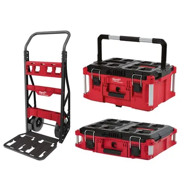 Milwaukee 48-22-8415-48-22-8425-48-22-8424, bundle: PACKOUT 20 in. 2-Wheel Utility Cart Kit (3-Piece)