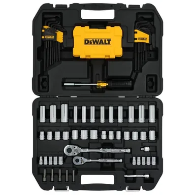DeWalt DWMT45410, accessory: Toughseries 96-Pieces Mechanics Tool Set for 1/4 in. and 3/8 in. Drive with Hard Shell Carrier