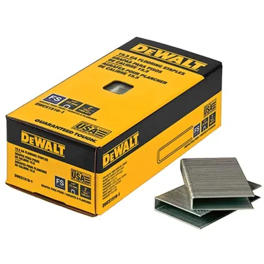 DeWalt DWCS1516, accessory: 2 in. Leg x 1/2 in. Crown 15-1/2-Gauge Coated Steel Hardwood Flooring Staple (7,728 per Box)