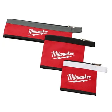 Milwaukee 48-22-8183, accessory: 14 in., 8 in. and 6 in. Multi-Size Zipper Tool Bags in Red (3-Pack) (photograph from the Home Depot listing)