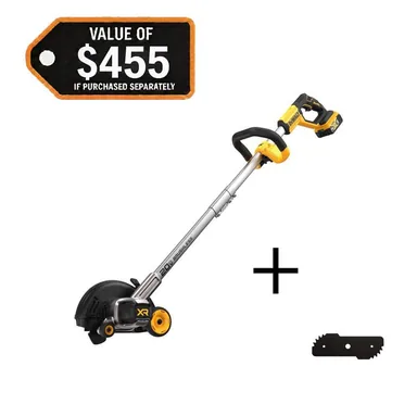 DeWalt DCED400M1WZO400, bundle: 20V MAX Cordless Battery Powered Lawn Edger Kit with (1) 4Ah Battery, Charger & Blade