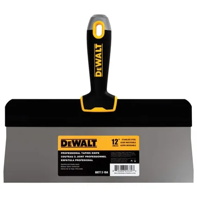 DeWalt DXTT-2-194, unpowered: 12 in. Stainless Steel Big Back Taping Knife with Soft Grip Handle