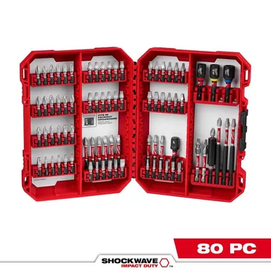 Milwaukee 48-32-4094, accessory: SHOCKWAVE Impact-Duty Alloy Steel Screw Driver Bit Set (80-Piece)