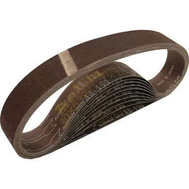 Makita 742334-2, accessory: Makita 742334-2 1-1/8" x 21" Abrasive Belt, 150 Grit, 10/pk