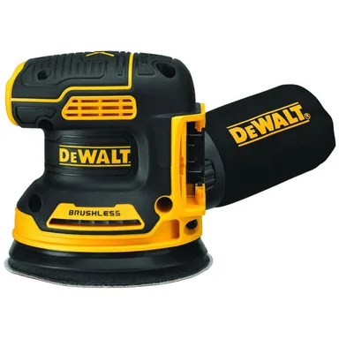 DeWalt DCW210B, bare tool: 20V MAX XR Cordless Brushless 5 in. Random Orbital Sander (Tool Only) (photograph from the Home Depot listing)