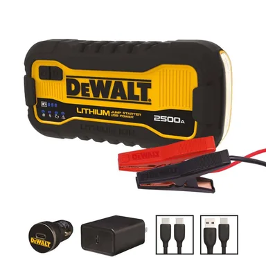 DeWalt DXAELJ25, standalone tool: 2500 Peak Amp Lithium Jump Starter with USB Power Bank