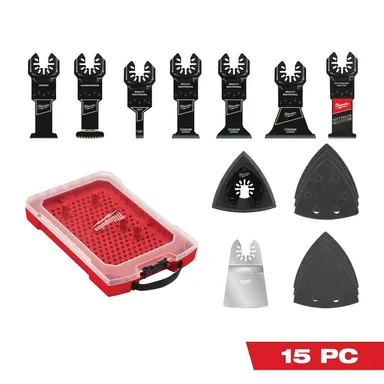 Milwaukee 49-10-9114, accessory: 15 PC Universal Fit Oscillating Multi-Tool Blade Set (photograph from the Home Depot listing)