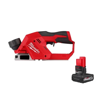 Milwaukee 2524-20-48-11-2450, bundle: M12 12V Lithium-Ion Brushless Cordless 2 in. Planer with M12 5.0 Ah Battery