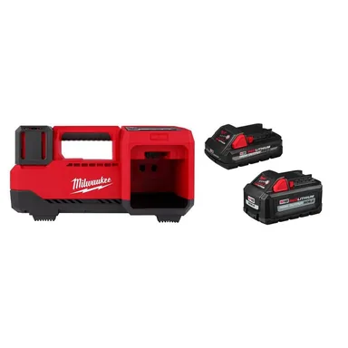 Milwaukee 2848-20-48-11-1865S, bundle: M18 18-Volt Lithium-Ion Cordless Electric Portable Inflator w/ 6Ah & 3Ah High Output Battery Pack