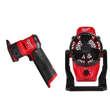 Milwaukee 2531-20-0820-20, bundle: M12 FUEL Orbital Detail Sander (Tool-Only) w/M12 12-Volt Lithium-Ion Cordless Jobsite Fan (Tool-Only)