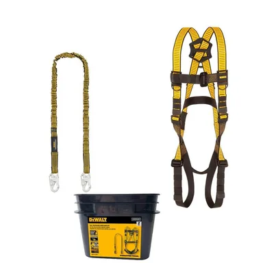 DeWalt DXFP110001, accessory: Fall protection compliance kit with, D1000 harness, 5 Point Adjustment with Pass-Thru Chest and Leg Buckles