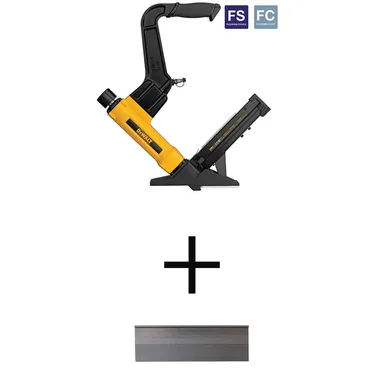 DeWalt DWFP12569WFLN, standalone tool: 2-In-1 Pneumatic 15.5-Gauge and 16-Gauge Flooring Tool with 2 in. Leg 16-Gauge Steel Flooring Cleats (1,000-Pack)