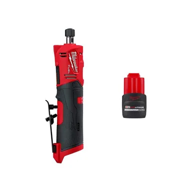 Milwaukee 2486-20-48-11-2425, bundle: M12 FUEL 12V Lithium-Ion Brushless Cordless 1/4 in. Straight Die Grinder w/CP High Output 2.5 Ah Battery Pack