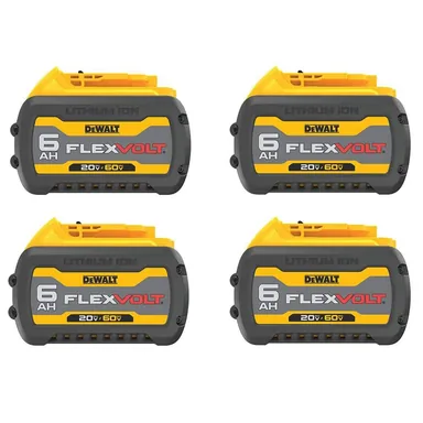 DeWalt DCB606-4, accessory: 20V/60V MAX FLEXVOLT Lithium-Ion 6.0Ah Battery (4 -Pack)
