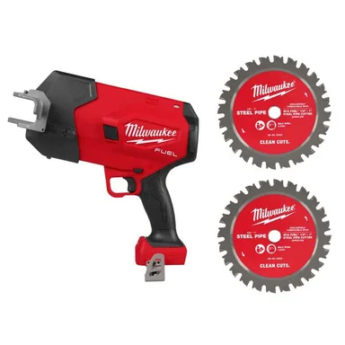 Milwaukee 3469-20-48-40-4062-X2, bundle: M18 FUEL 18 Volt Lithium-Ion Brushless Cordless 1/2 in.-1 in. Iron Pipe Size Cutter with 2 Extra Blades