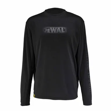 DeWalt DXWW50155-001-XXL, unpowered: Truro Men's XXL Black Polyester/Elastane Stretch Performance Long Sleeve Tee Shirt